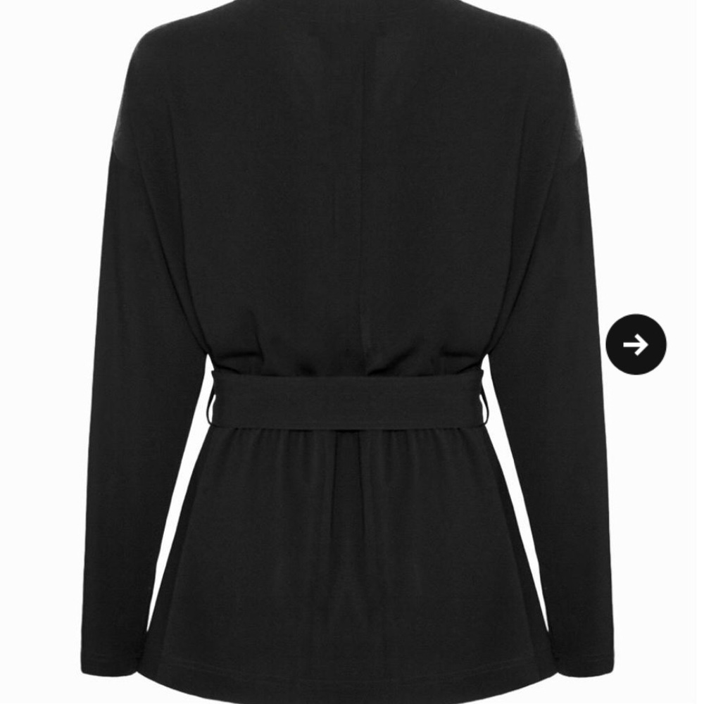 Worth Triacetate Black Belted  Jacket